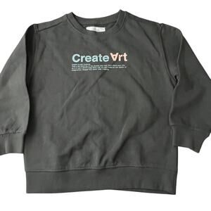 Zara Create Art Sweatshirt Gray Boys Size 6